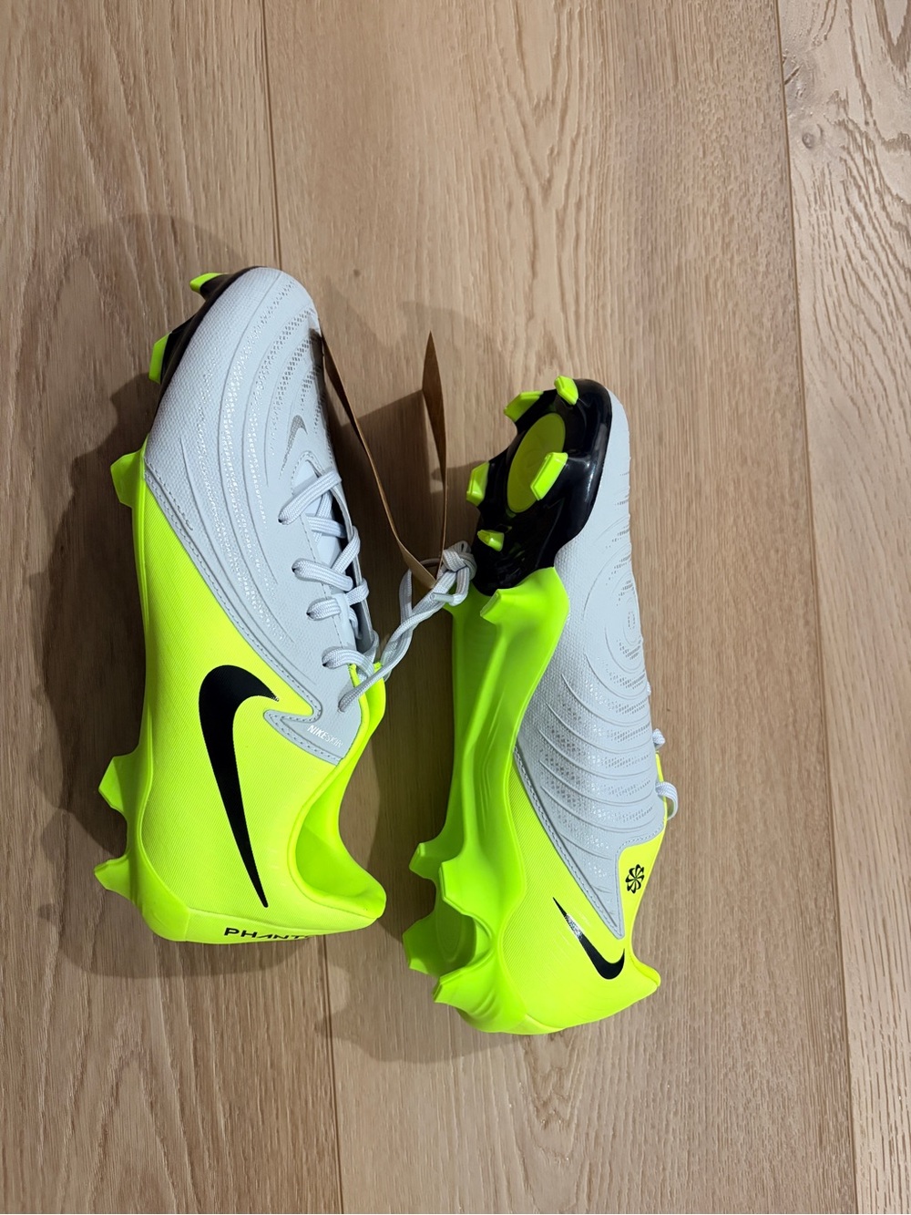 Nike Boys Neon Yellow & White Soccer Cleats
